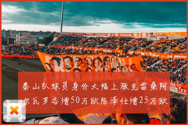 泰山队球员身价大幅上涨克雷桑阿尔瓦罗各增50万欧陈泽仕增25万欧